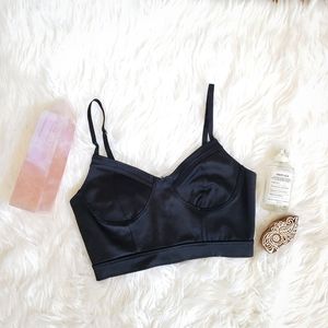 American Apparel • Back Zip Strap Panel Crop Top